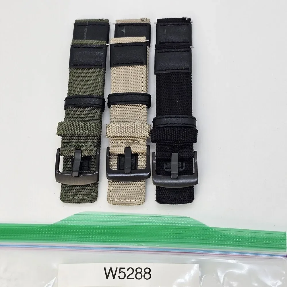 3X‎ Premium Rugged Nylon Canvas Men's Watch Strap Multicolor 22MM Quick-Release